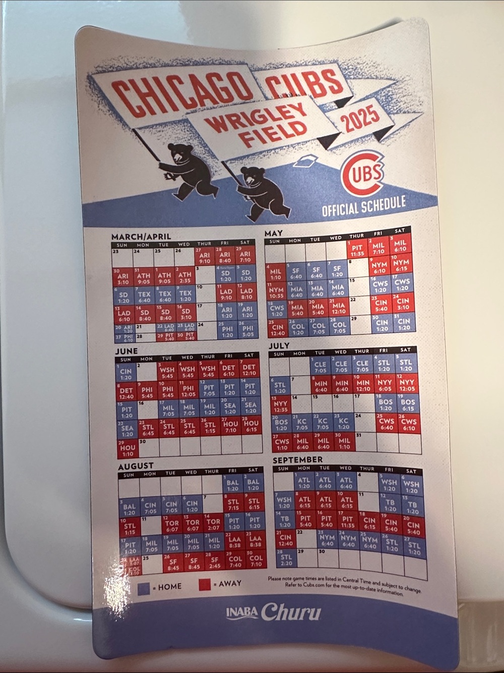 MLB Chicago Cubs Wrigley Field 2025 Schedule Poster - Blue/Red